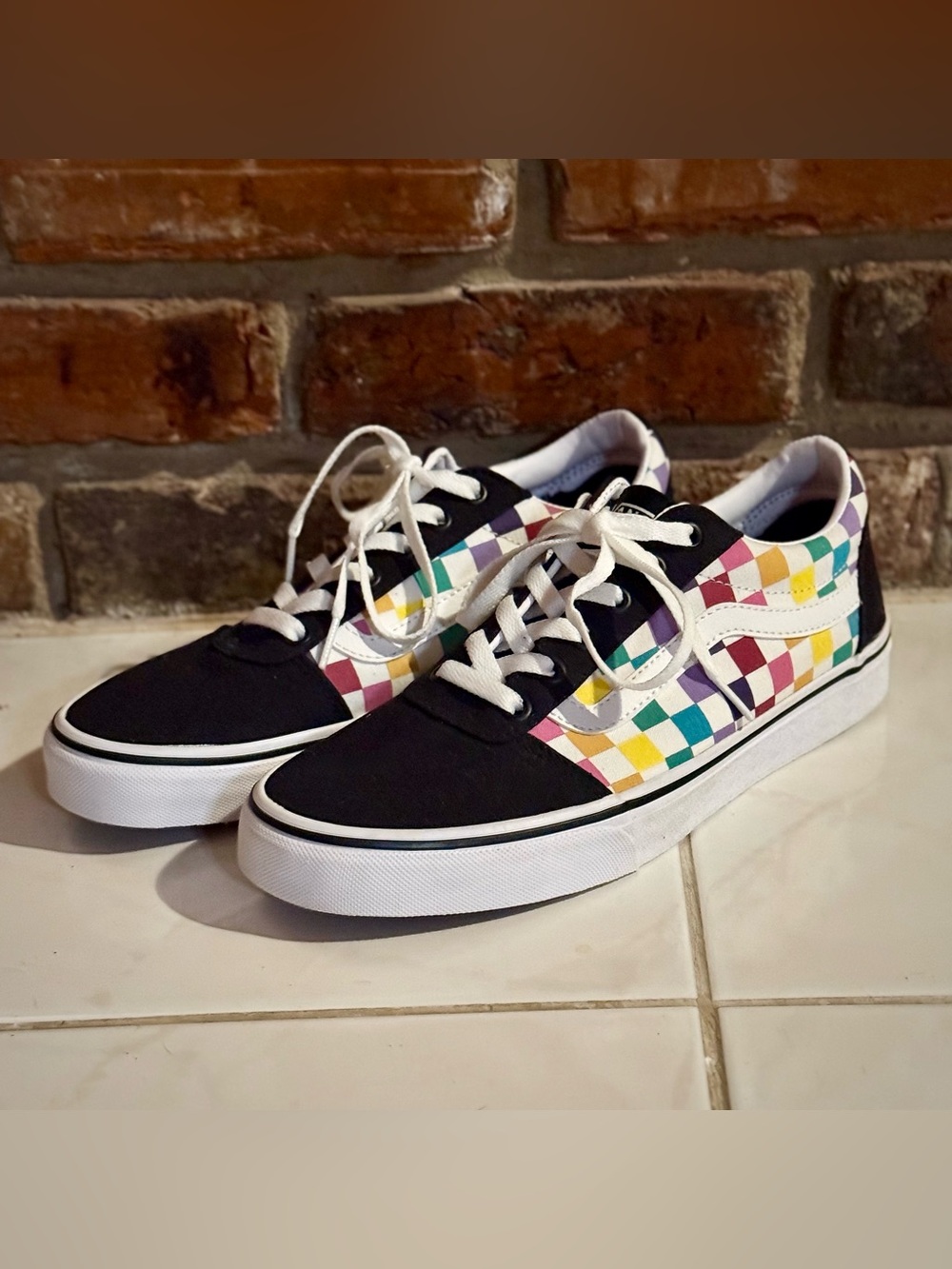 Vans Old Skool Rainbow Checkerboard Shoes
